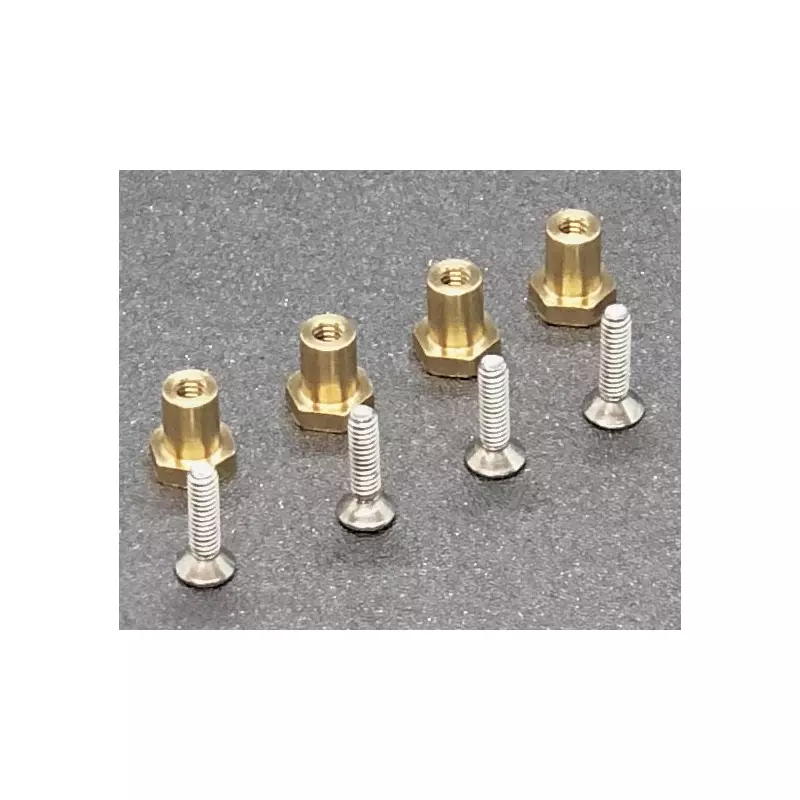 BRM S-513A Brass "nut" bearings stock H4.5mm + screws x4