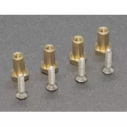 BRM S-513B Brass "nut" bearings H6.5mm + screws x4