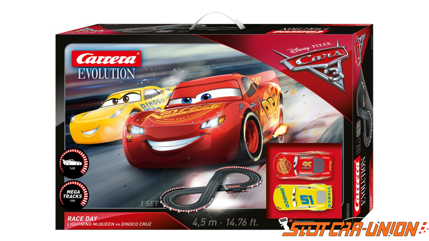 Carrera Evolution 25226 Disney/Pixar Cars 3 - Race Day Set - Slot Car-Union