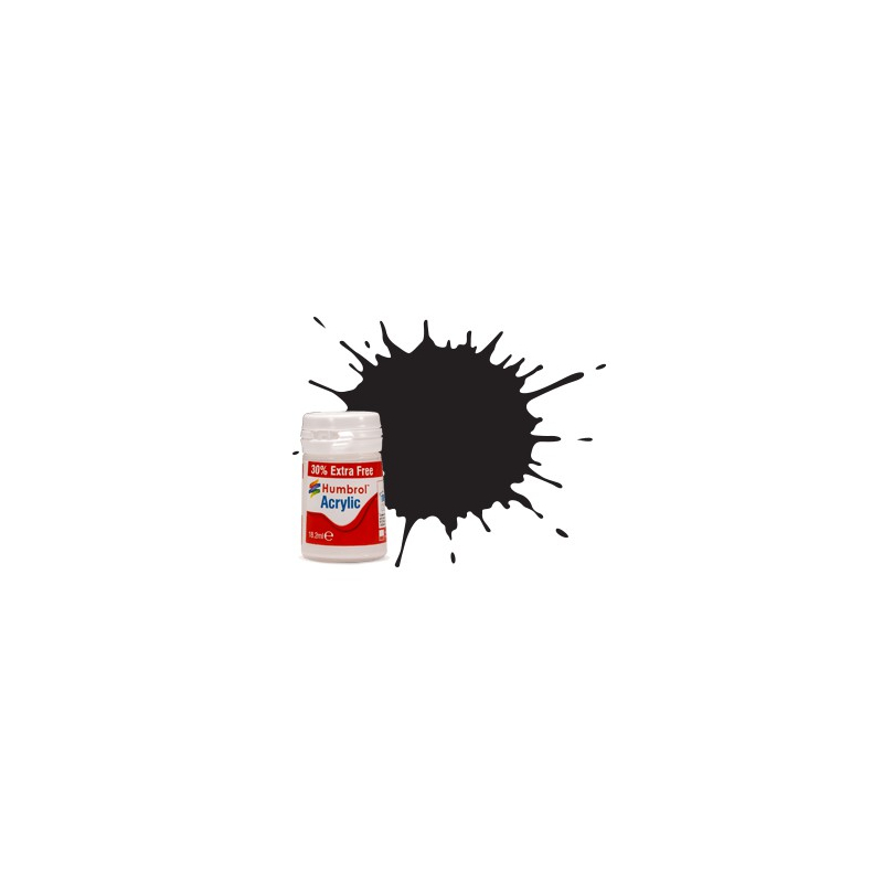                                     Humbrol AB0033EP No. 33 Black Matt - 14ml Acrylic Paint plus 30% extra free