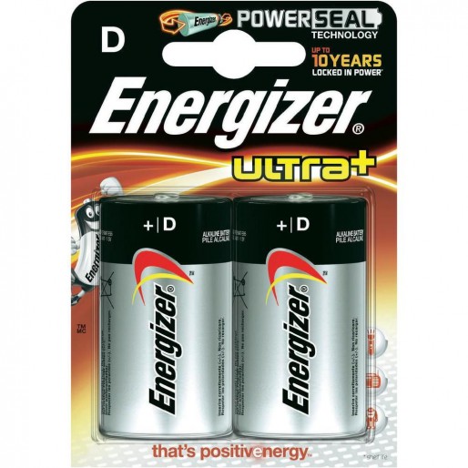 Batteries D (LR20) - Energizer Ultra+ x2