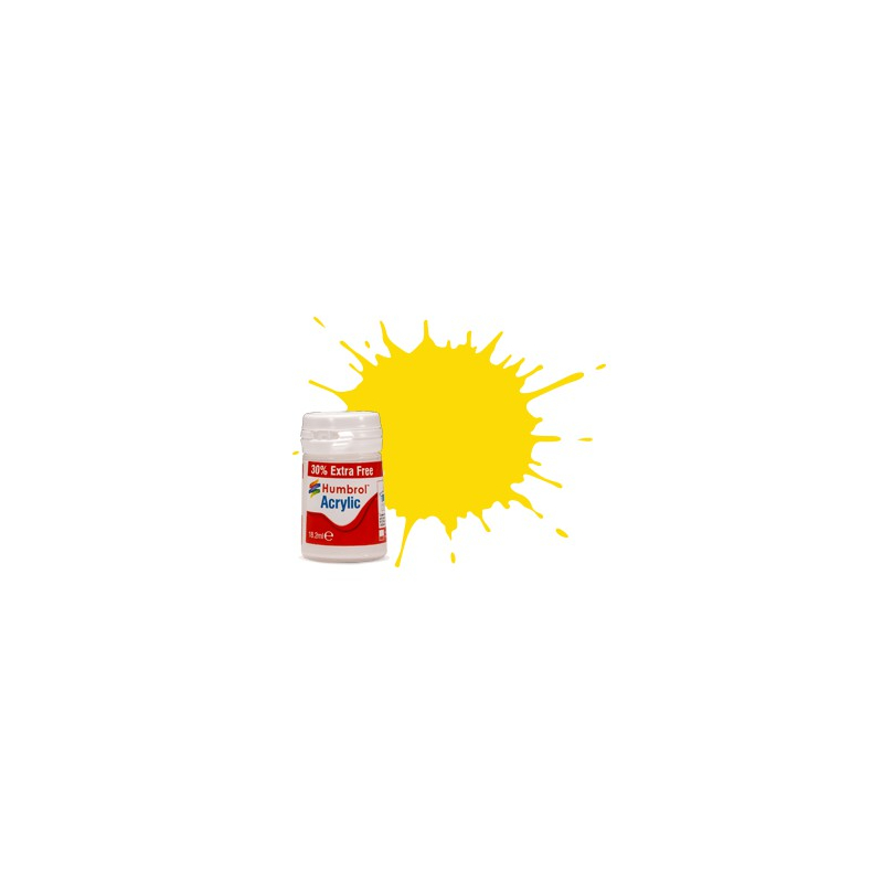                                     Humbrol AB0069EP No. 69 Yellow Gloss - 14ml Acrylic Paint plus 30% extra free