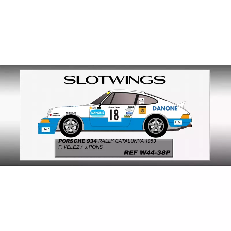 Slotwings W044-03SP Porsche 934 Rally Catalunya 1983