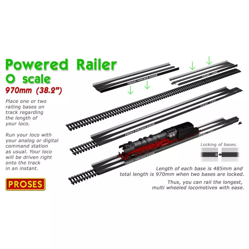 Proses RLR-04 O Powered Railer For Locos, Coaches and Wagons