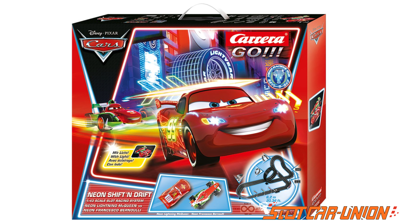 Carrera GO!!! 62332 Coffret Disney/Pixar Cars Neon Shift'n Drift - Slot Car -Union