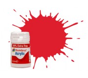 Humbrol AB0019EP No. 19 Bright Red Gloss - 14ml Acrylic Paint plus 30% extra free