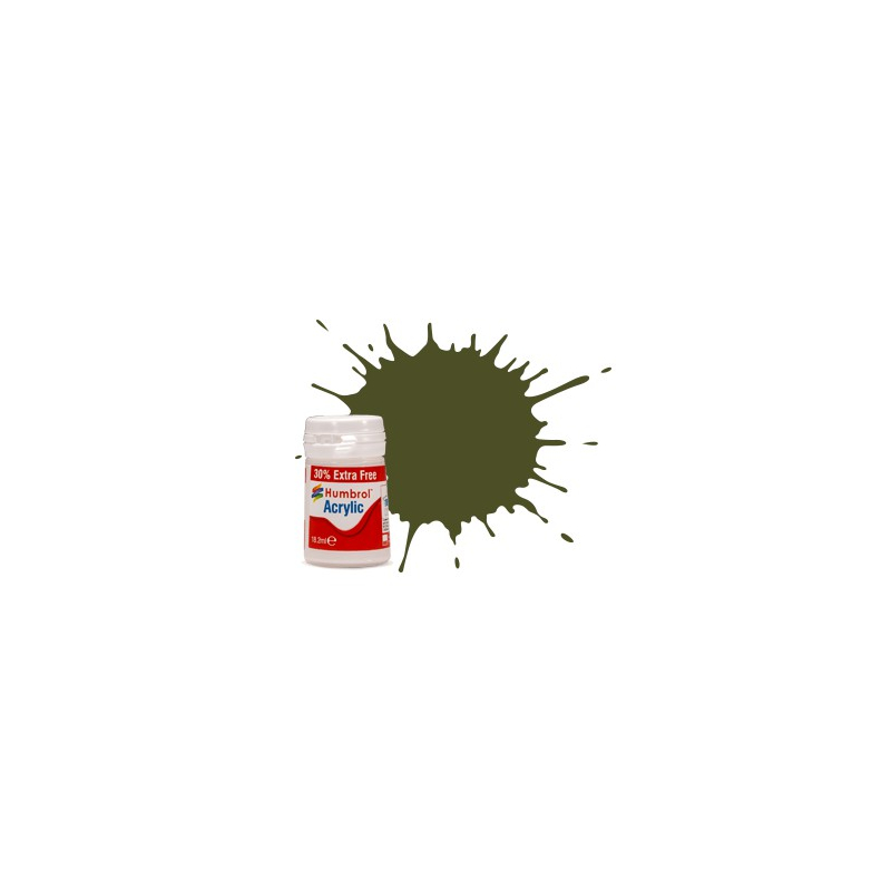                                     Humbrol AB0155EP No. 155 Olive Drab Matt - 14ml Acrylic Paint plus 30% extra free