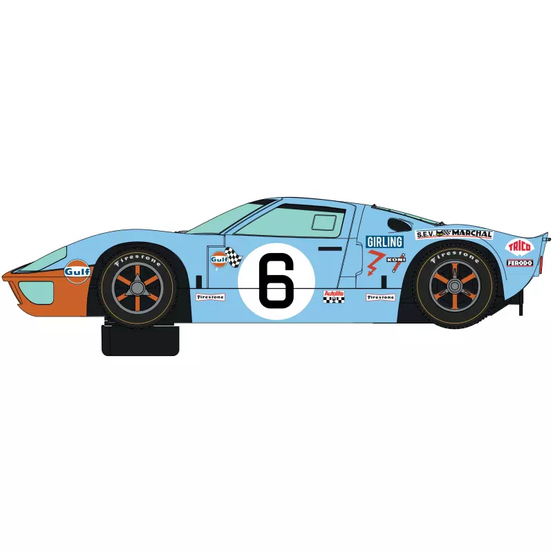 Scalextric C4041A Ford GT40 1969 Gulf Twin Pack