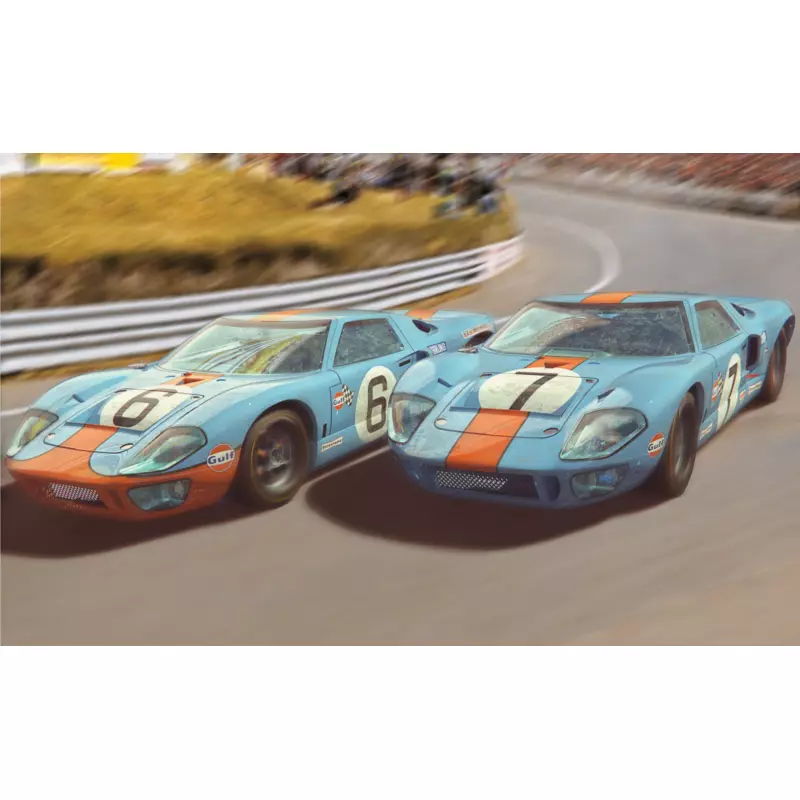 Scalextric C4041A Ford GT40 1969 Gulf Twin Pack