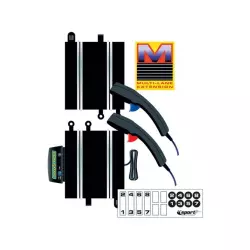 Scalextric C8241 Power & Control Base Multi-lane + 2 Hand Controllers