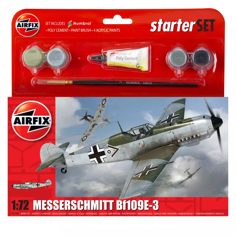Airfix Messerschmitt Bf109E-3 Starter Set 1:72