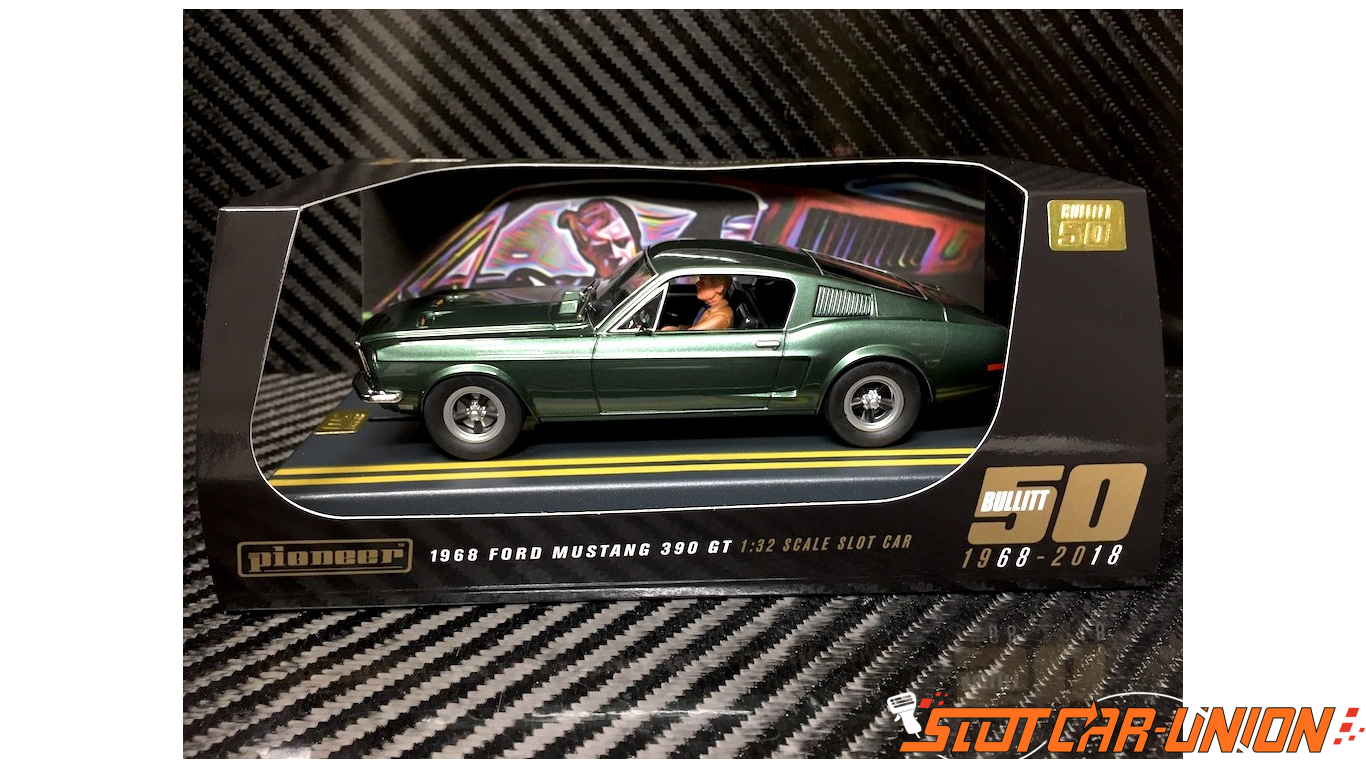 Pioneer Bullitt Ford Mustang & Dodge Charger Limited Ed Set 1/32 Slot Cars P050 