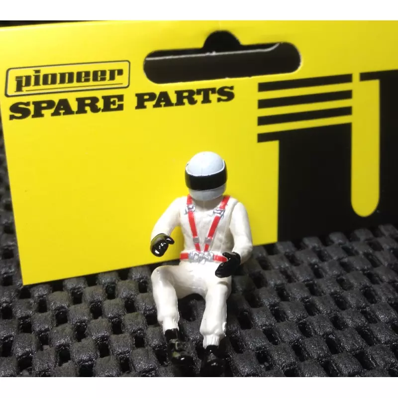 Pioneer FD201572 Painted Driver Figure (Modern), White Helmet, White Suit