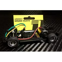 Pioneer CH202221 Racing Chassis complete TYPHOON 18k motor RTR. Silver rims dark gray spokes Slot Car Union