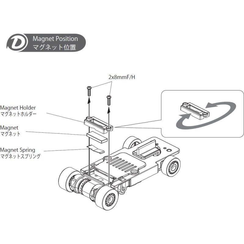 Kyosho DSP4006 Aimant et Support Dslot43