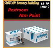 MHS Model SB-19s2 Raceway Detail Set -2 Restroom and Atm Point