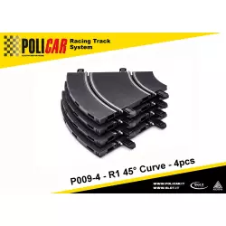 Policar P009-4 R1 45° Curve x4