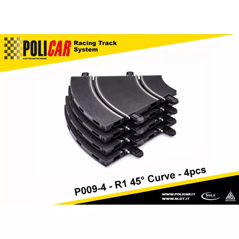  Policar P009-4 R1 45° Curve x4