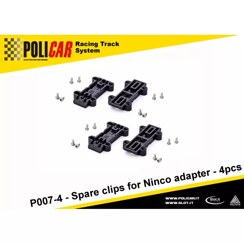  Policar P007-4 Spare Clips for Ninco Adapters x4