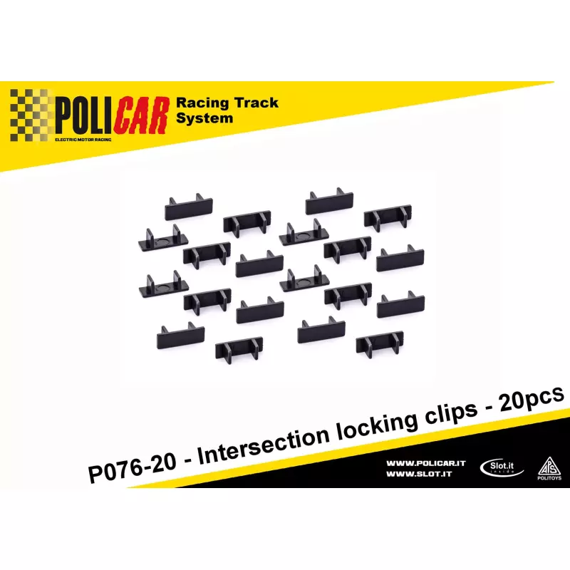 Policar P076-20 Clips de Verrouillage Intersection x20