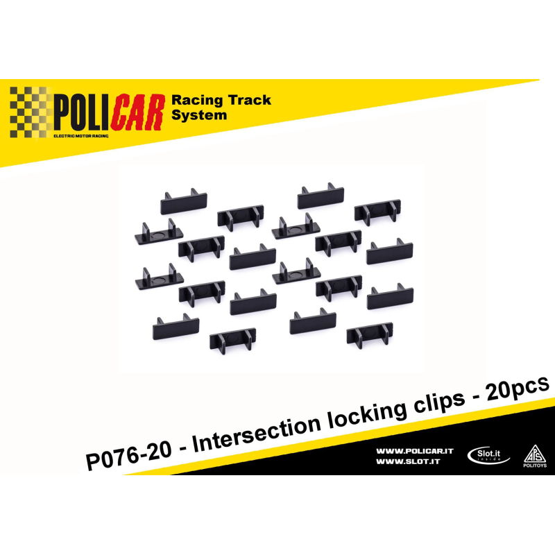                                     Policar P076-20 Intersection Locking Clips x20