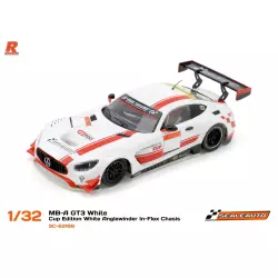 Scaleauto SC-6218B MB-A GT3 White - Cup Edition White Anglewinder In-Flex Chasis