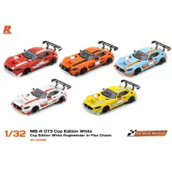 Scaleauto SC-6218B MB-A GT3 White - Cup Edition White Anglewinder In-Flex Chasis