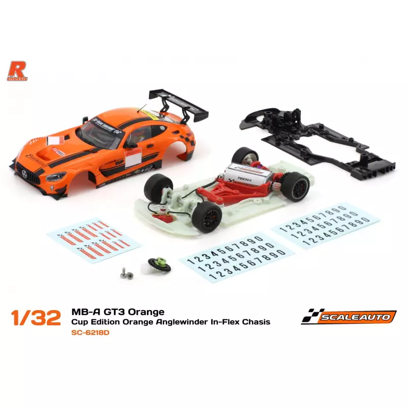 Scaleauto SC-6218D MB-A GT3 Orange - Cup Edition Orange Anglewinder In-Flex Chasis