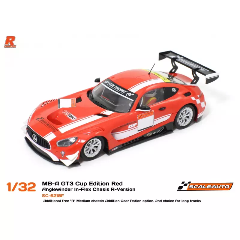 Scaleauto SC-6218F MB-A GT3 Red - Cup Edition Red Anglewinder In-Flex Chasis