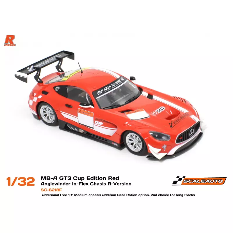  Scaleauto SC-6218F MB-A GT3 Red - Cup Edition Red Anglewinder In-Flex Chasis