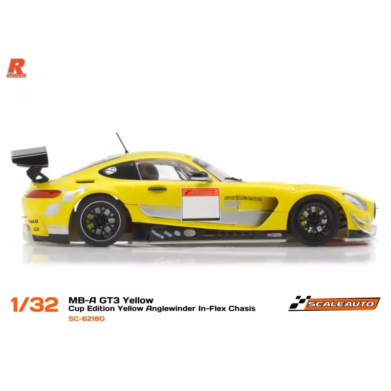 Scaleauto SC-6218G MB-A GT3 Yellow - Cup Edition Yellow Anglewinder In-Flex Chasis