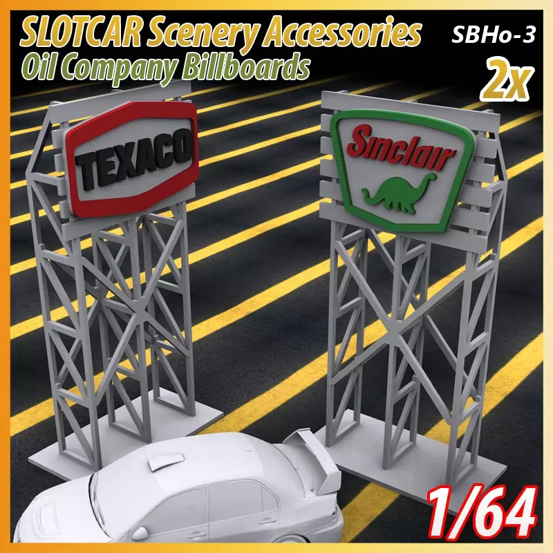 MHS Model SB-3 3D Logo Billboards (Texaco-Sinclair) x2