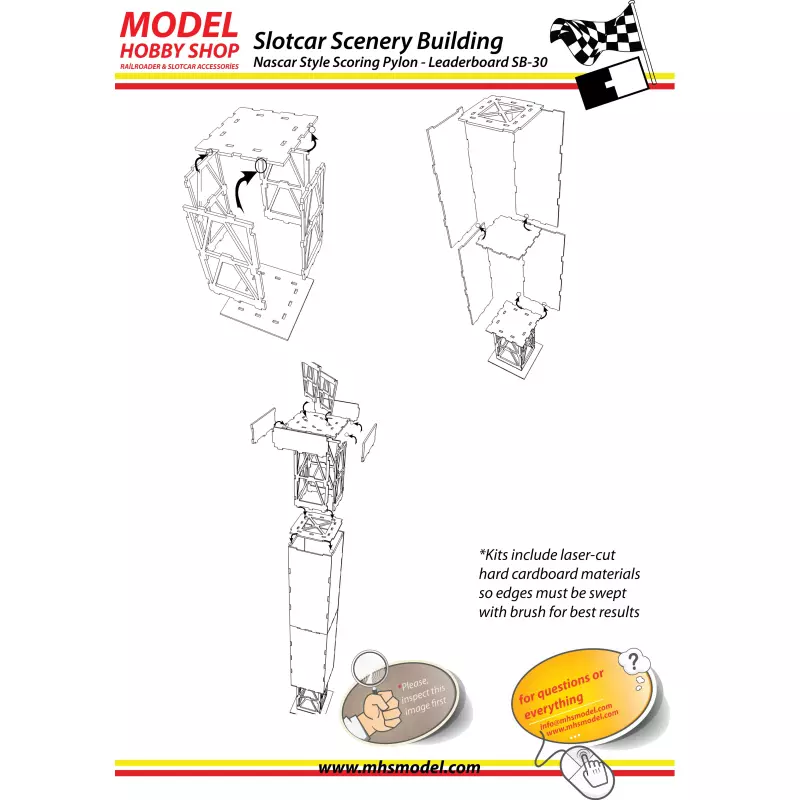 MHS Model SB-30 Pylône de Points & Classement Style Nascar