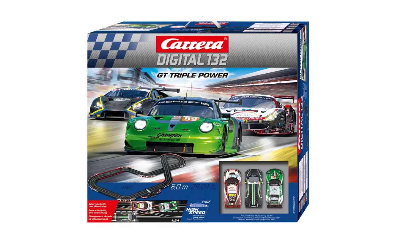 ミニカー Carrera digital 132 power racing Carrera DIGITAL 132 30007 GT Triple Power Set - Slot Car-Union