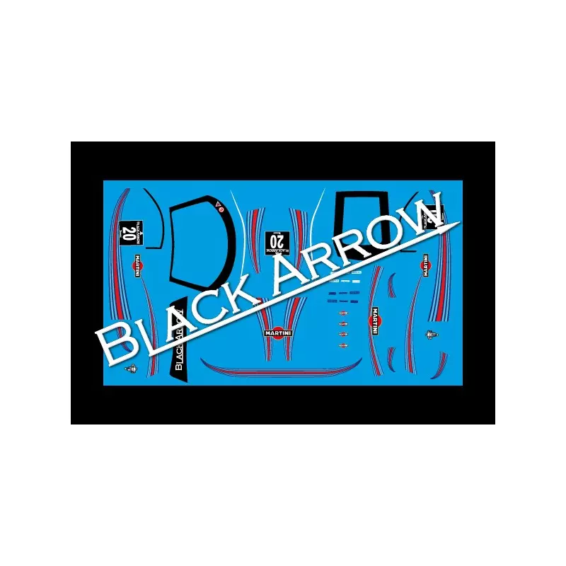 Black Arrow BAWD02G Feuille de Décalcomanie GT3 Italia MARTINI n.20