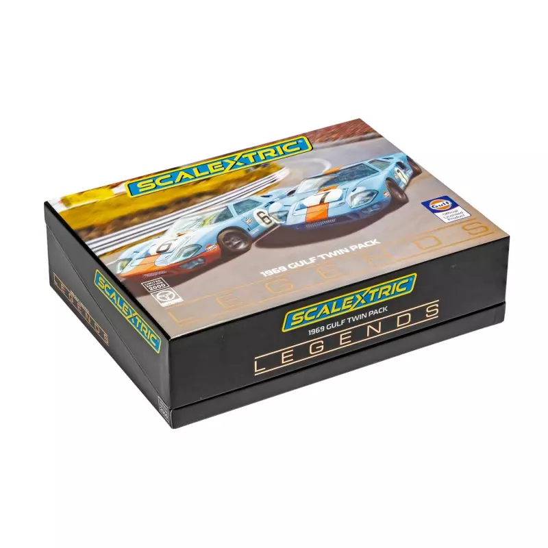 Scalextric C4041A Ford GT40 1969 Gulf Twin Pack