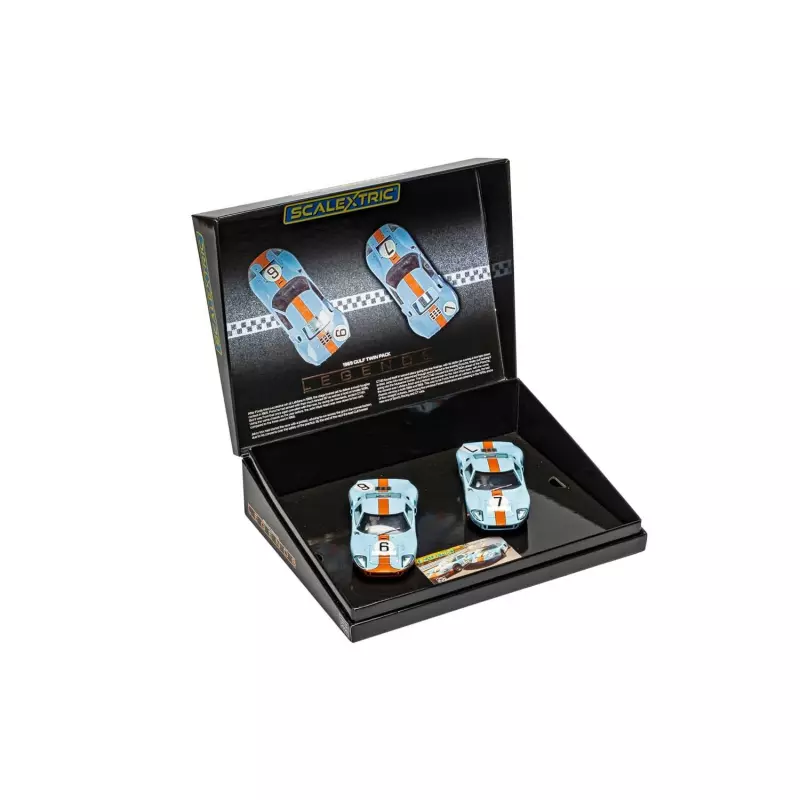 Scalextric C4041A Ford GT40 1969 Gulf Twin Pack - Slot Car-Union
