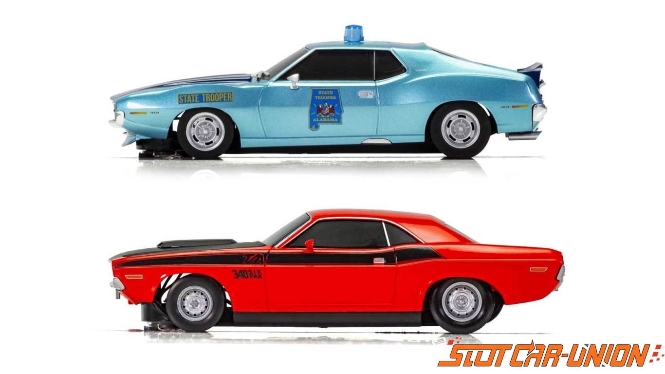 Scalextric C1405T American Police Chase 1:32 scale analog slot car race set 