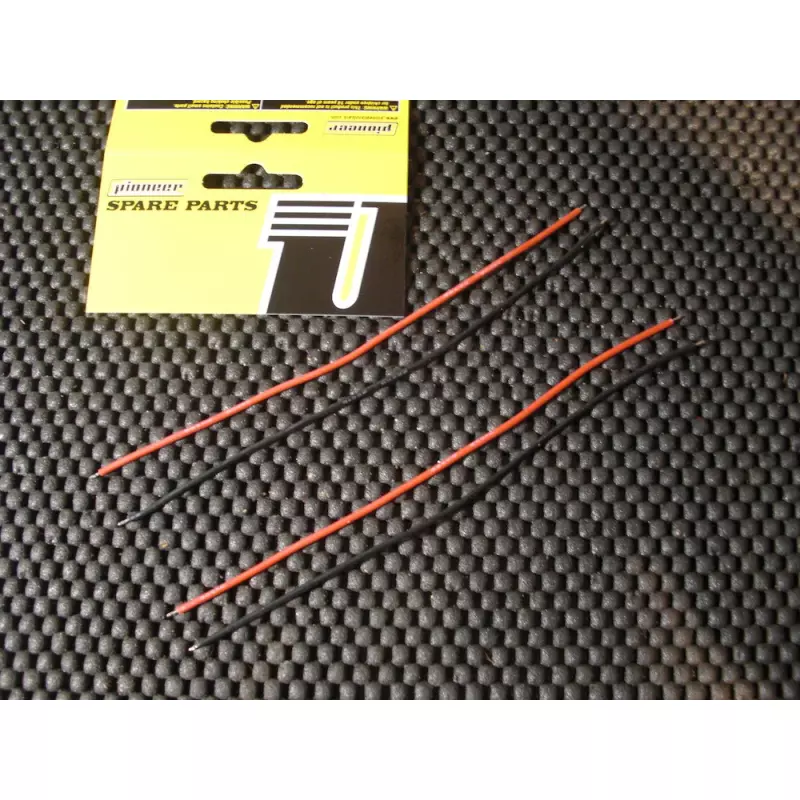 Pioneer WR200065 Silicone coated 22AWG lead wires with plain tinned ends (2 pairs - red+black)