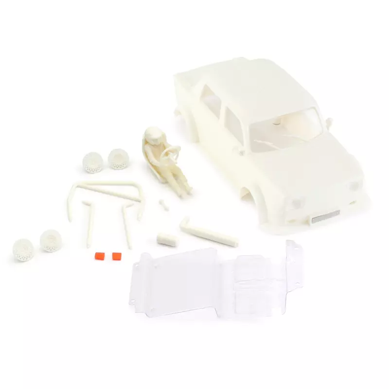  BRM S-401SB Simca 1000 Full white body kit with lexan cockpit + wheel inserts - type B squared lights