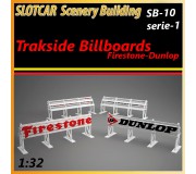 MHS Model SB-10s1 Trackside Billboards - Firestone-Dunlop