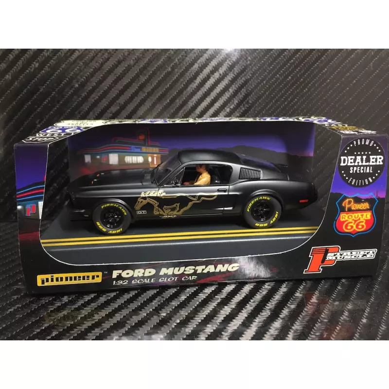 Pioneer P064-DS Mustang Fastback GT STEALTH, Black with Gold Pony, 'Route 66'