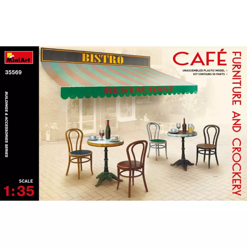 MiniArt 35569 Café Furniture & Crockery