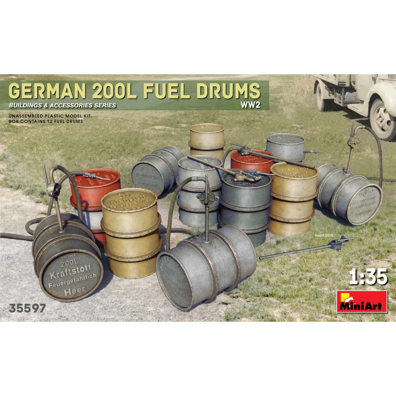                                     MiniArt 35597 German 200L Fuel Drums WW2
