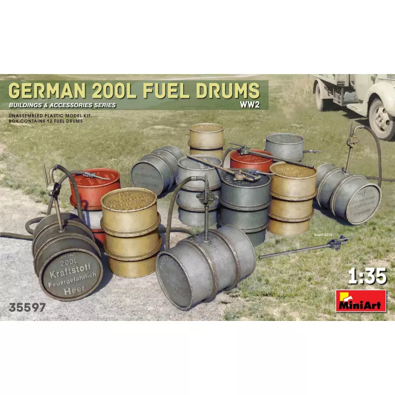 MiniArt 35597 German 200L Fuel Drums WW2