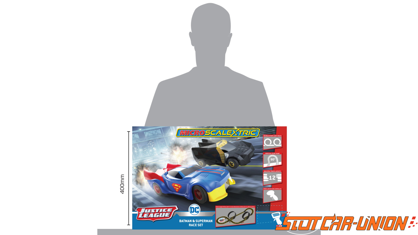 micro scalextric justice league set
