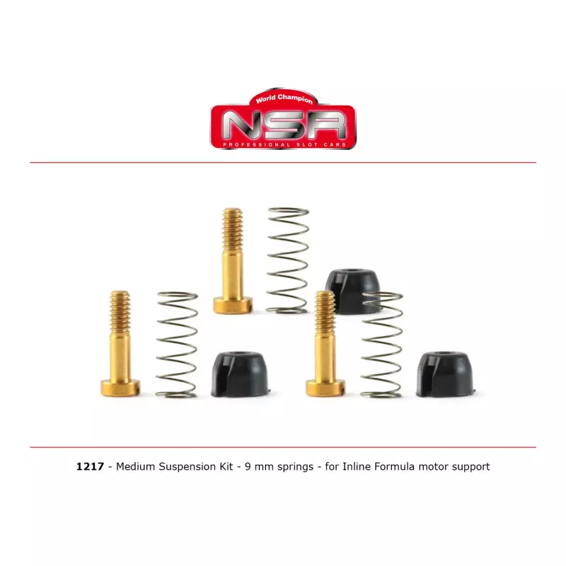  NSR 1217 Medium Suspension Kit - 9mm springs - for Inline Formula motor support