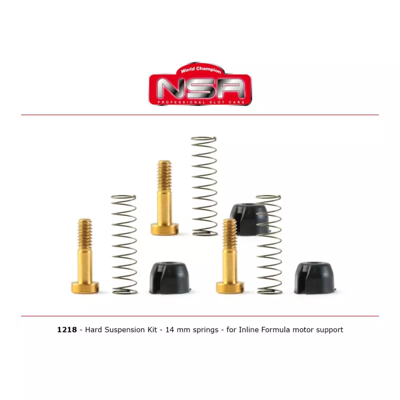  NSR 1216 Hard Suspension Kit - 14mm springs - for Inline Formula motor support