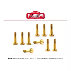 NSR 4869 Metric Suspension Screw - M2.2 x 9 mm - partially threaded for Formula 86/89 (10pcs)