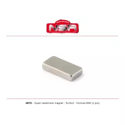 NSR 4870 Aimant Super Néodyme - 5x10x2 mm - Formula 86/89 (2pcs)